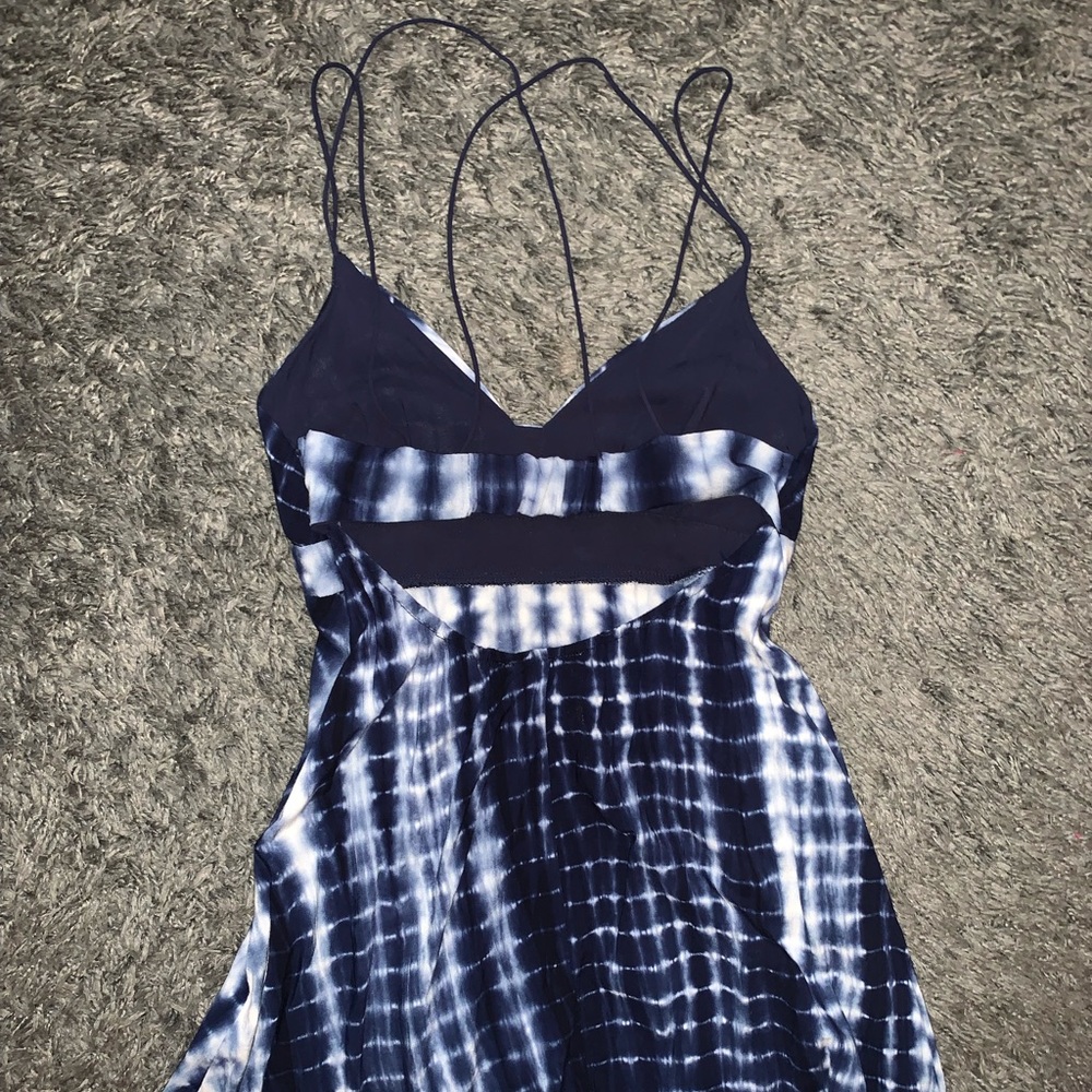 Blue Tie Dye short Dress